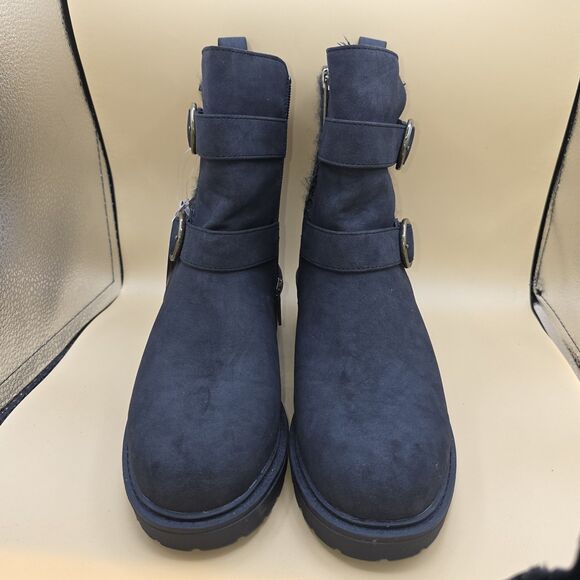 Muk Luks Boot Womens Finley FaithFaux-Fur Lined Women’s Black Sz. 8.5 - Picture 5 of 12